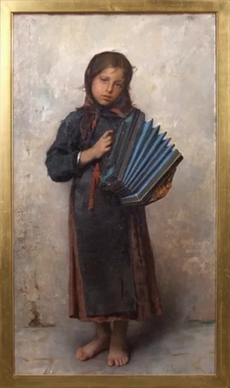 Ragazza con fisarmonica, 1890